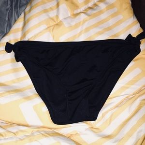 Black side tie bikini bottoms